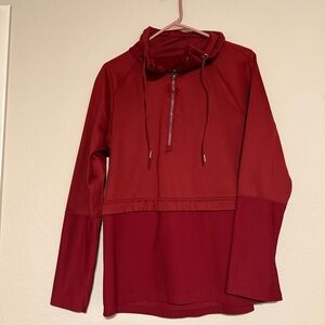 Avia Pullover Quarter Zip Maroon Active Sweatshirt Large Womens